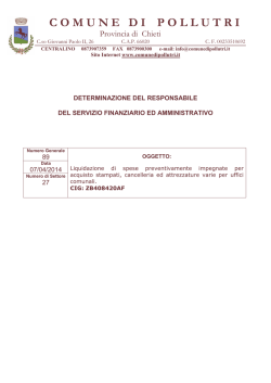 Det. n. 89/14 - Comune di Pollutri