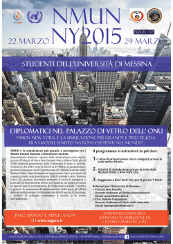 Locandina NMUN 2015 - Università degli Studi di Messina