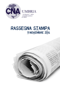 Rassegna stampa 11 novembre 2014