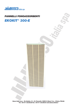 Pannelli fonoisolanti e fonoassorbenti EKOKIT