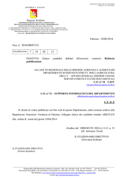 Ripartizione Faunistico Venatoria di Palermo