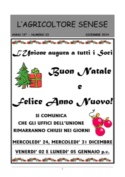 Notiziario n. 23 Dicembre 2014