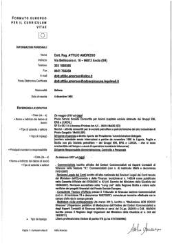 Dott. Rag. ATTILIO AMOROSO Via Bellinzona n. 10