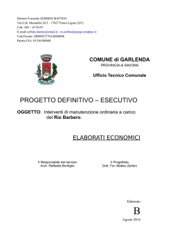 PROGETTO DEFINITIVO &ndash; ESECUTIVO