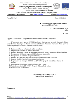 convocazione collegio plenario 30 settembre 2014