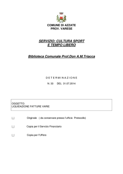 determina n.33-2014 liquidazione fatture VARIE