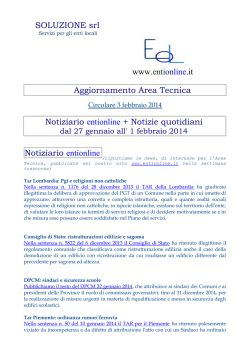 Esempio Notiziario AreaTecnica