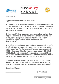 Nomativa sul vincolo