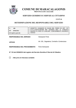 COMUNE DI MARACALAGONIS