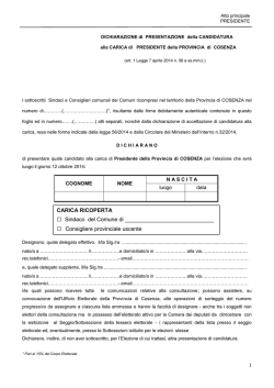 01. Presidente: Atto principale compilabile