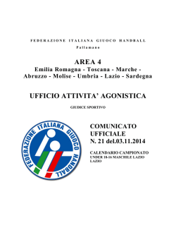 Calendario Under 16-18