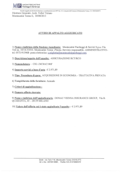 Direttore Generale: Arch. Vellei Tiziano