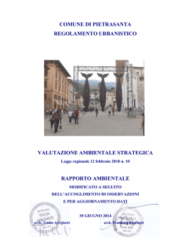 Rapporto Ambientale - Comune di Pietrasanta