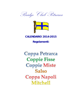 Calendario 2014 2015 - bridge club petrarca
