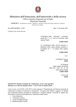 Carta intestata - Ufficio Scolastico Regionale per la Puglia