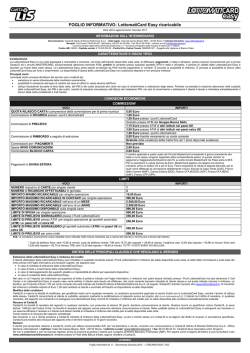 Foglio Informativo Lottomaticard Easy