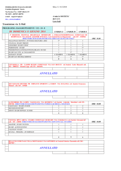 NUOVA programmazione minirugby del 8.6.2014 e festa finale