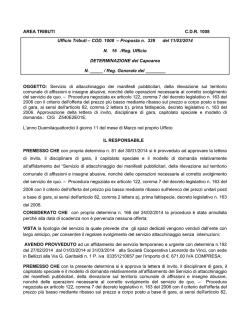 AREA TRIBUTI CDR 1008 Ufficio Tributi
