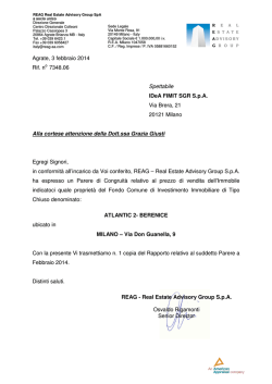 Agrate, 3 febbraio 2014 Rif. no 7348.06 Spettabile IDeA FIMIT SGR