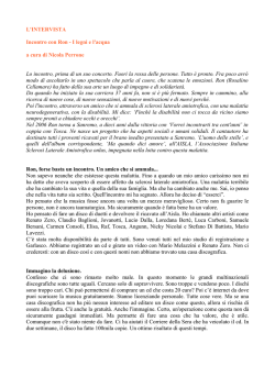 Intervista al cantante Ron