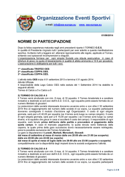 Organizzazione Eventi Sportivi - Alberto PESOLI Inc. (C) 2013 OES