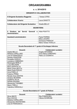 ORGANIGRAMMA a. s. 2014-2015