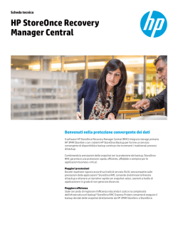 HP StoreOnce Recovery Manager Central
