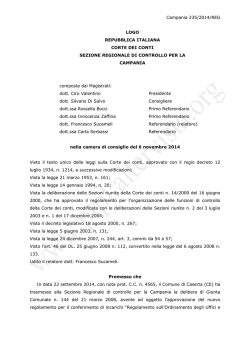 Campania 235/2014/REG LOGO REPUBBLICA ITALIANA