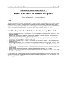 Analisi di bilancio: un modello con grafici