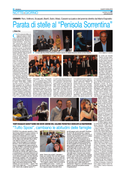 Parata di stelle al &ldquo;Penisola Sorrentina&rdquo;