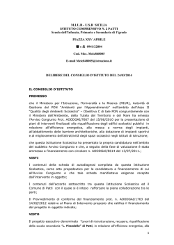 1 M.I.U.R - U.S.R SICILIA ISTITUTO COMPRENSIVO N. 2 PATTI