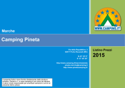 Listino Prezzi Camping Pineta