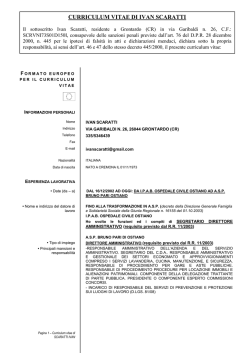 DIRETTORE AMMINISTRATIVO - SCARATTI DR. IVAN
