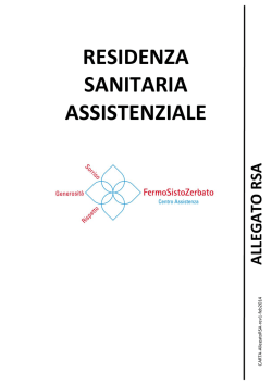 Carta dei servizi RSA Residenza Sanitaria Assistenziale