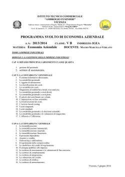 PROGRAMMA SVOLTO DI ECONOMIA