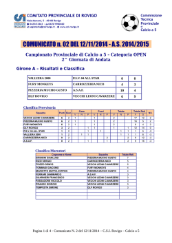 Comunicato 2 del 12-11-2014