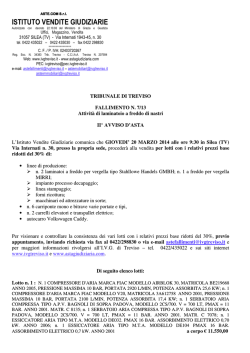 Fallimento n 7-13 II avviso asta del 20-03-14