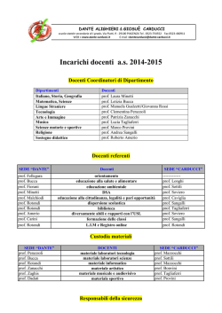 Incarichi docenti a.s. 2014-2015 - Dante