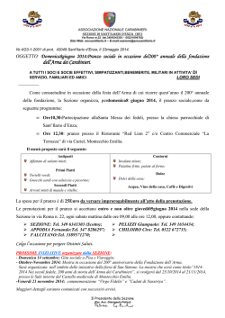 Pranzo Festarma 2014 LETTERA SOCI