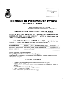 a favore dei geovani - manifestazione culturale del 12.04.2014