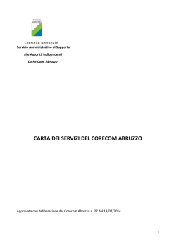 carta dei servizi del corecom abruzzo