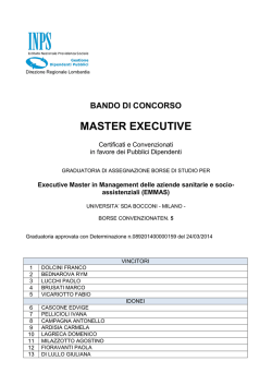 bando di concorso master executive