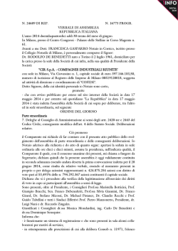 N. 24689 DI REP. N. 16773 PROGR. VERBALE DI ASSEMBLEA