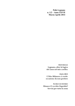 Marzo/Aprile - Associazione Polis Legnano
