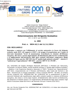 Determina N. 104/2014