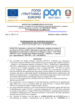 Determina assicurazione RUP FESR Asse IIC