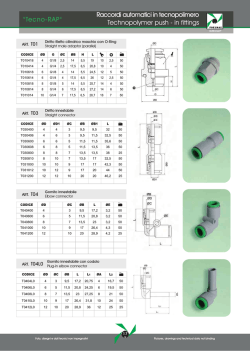 Raccordi automatici in tecnopolimero Technopolymer push