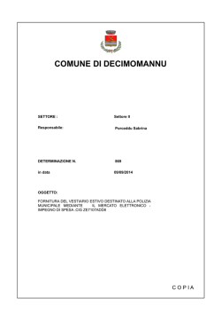 Testo - Comune di Decimomannu