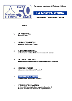 LA NOSTRA STORIA - Parrocchia Madonna di Fatima