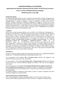 Condizioni - Rio Grande Sporting